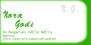 nora godi business card